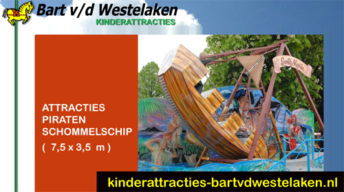 Piraten Schommelschip kinderattractie, schommelschip piratenthema, pirate event, pirate festival, attractie, caribbean 