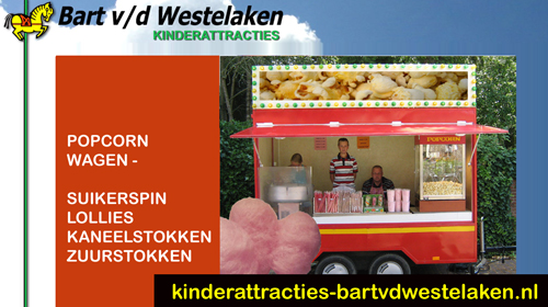 popcorn wagen, suikerspin,lollies,zuurstokken